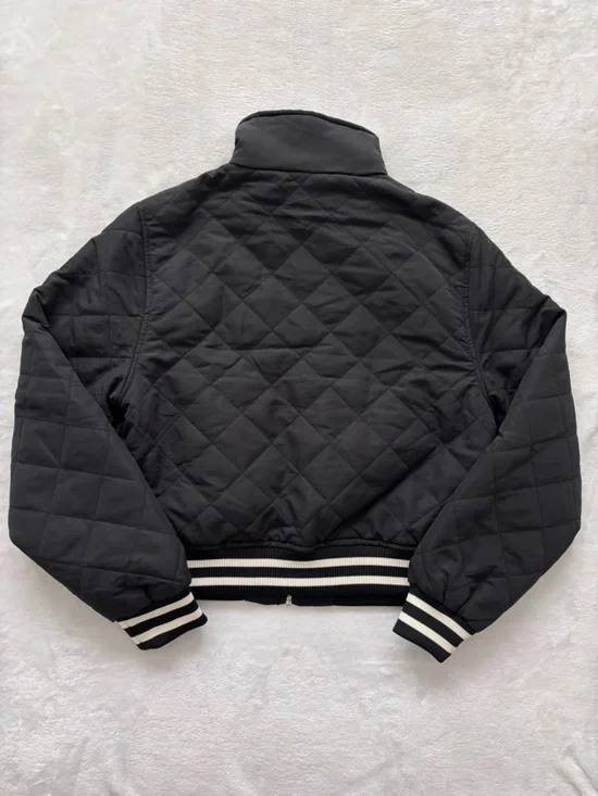 TRUE RELIGION Horseshoe Quilted Black Zip Up Bomber Jacket--NWT--M - Picture 12 of 16